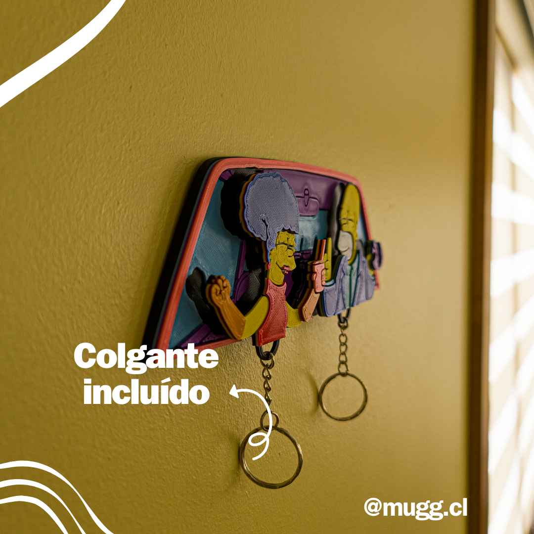 Colgador de homero y marge imanes