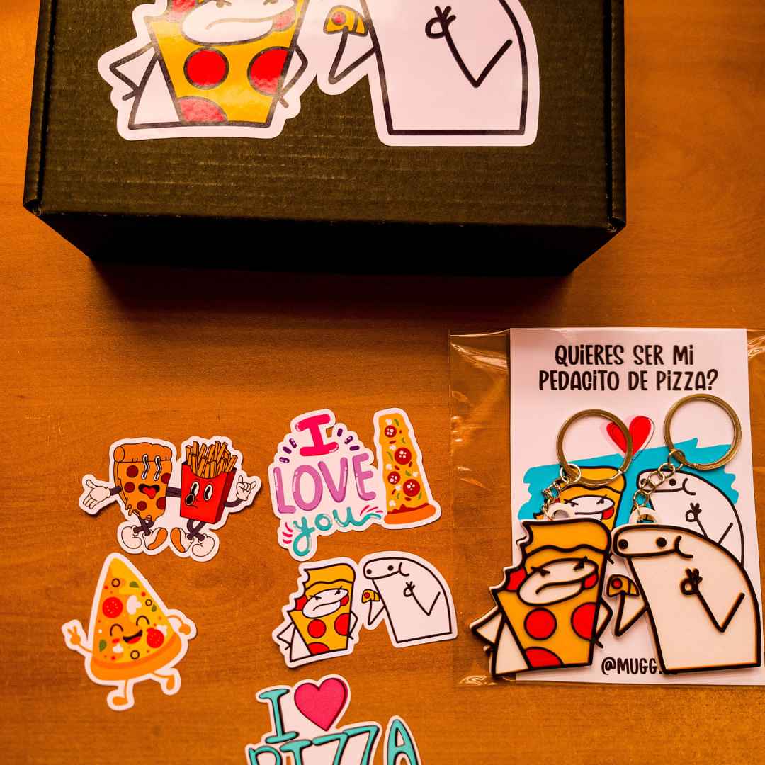 pack de llaveros de pizza 1