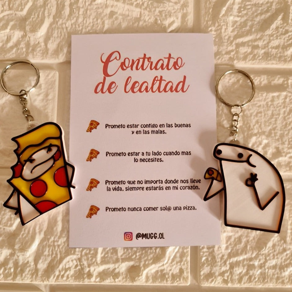 Pack de llaveros de Pizza 1