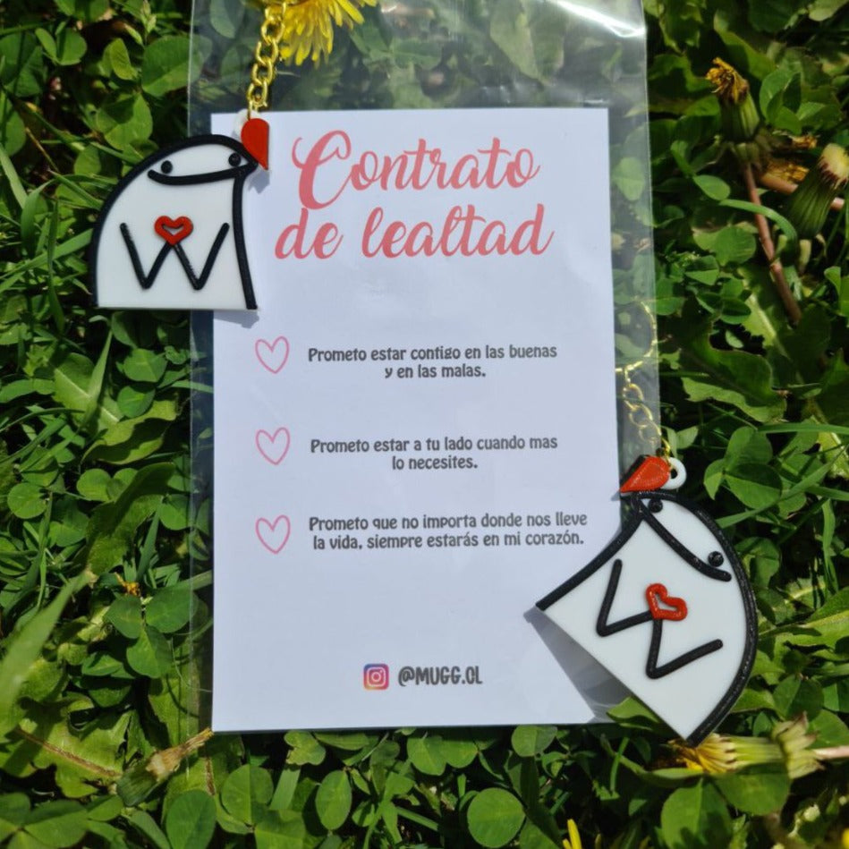 Pack de llaveros de flork haciendo corazon