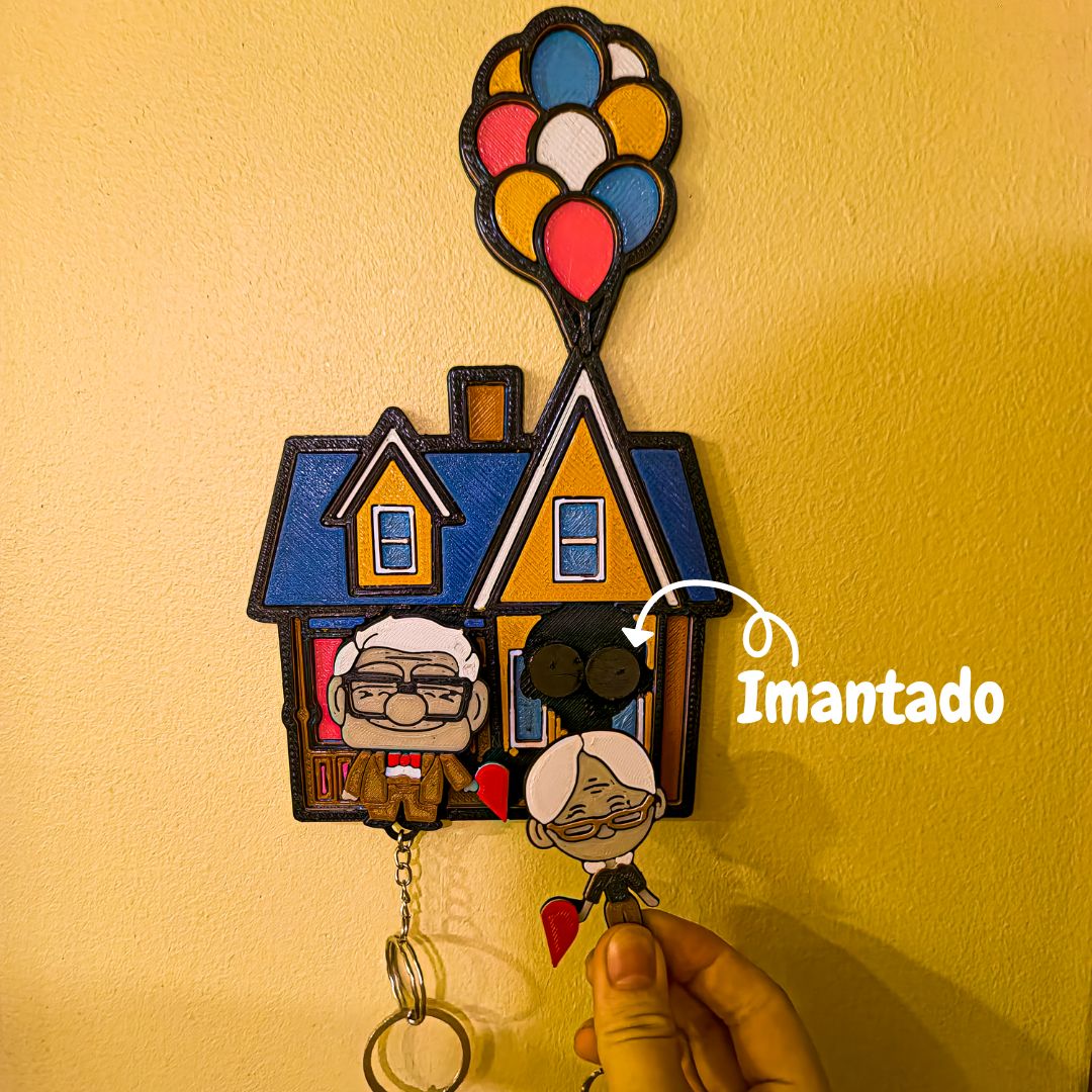 Colgador de llaveros y llaveros de la Pelicula "Up" (imantado)