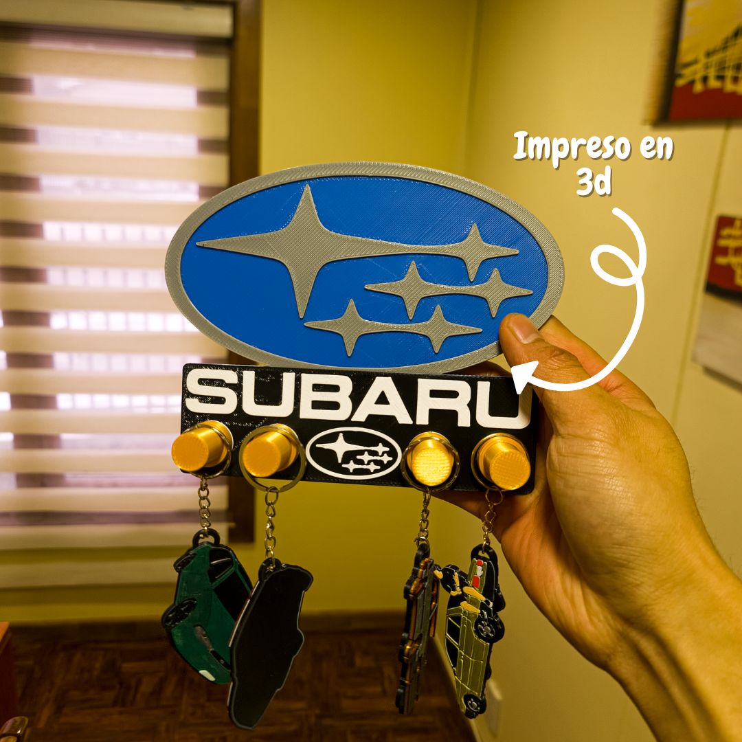 Colgador de logo Subaru para llaveros / 4 Slots para llaveros