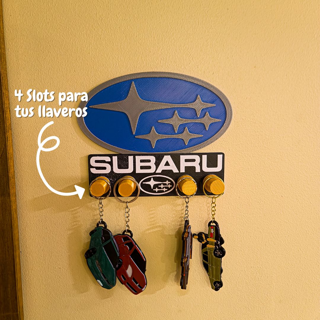 Colgador de logo Subaru para llaveros / 4 Slots para llaveros