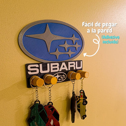 Colgador de logo Subaru para llaveros / 4 Slots para llaveros