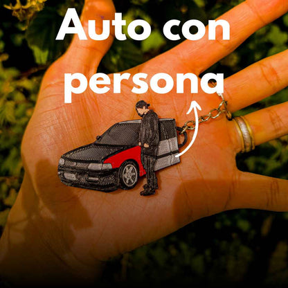 Llavero de auto con persona personalizado