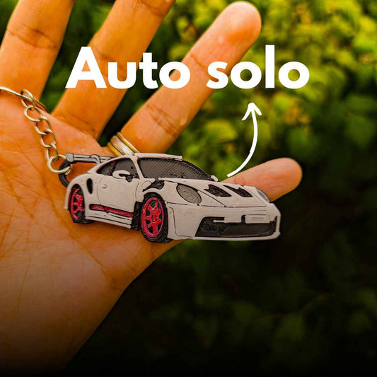 Llavero de auto solo personalizado de Porche