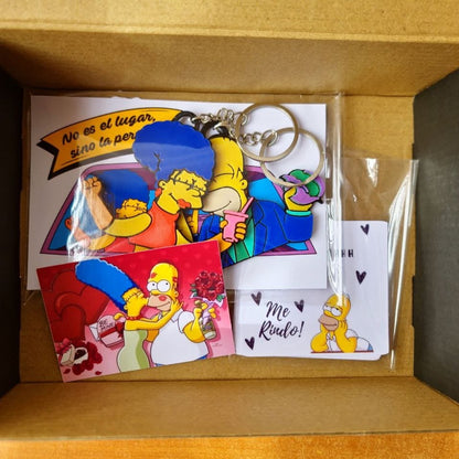 Pack de Llaveros Homero y Marge  (Escena en el auto)