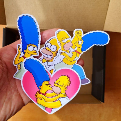 Pack de Llaveros Homero y Marge  (Escena en el auto)