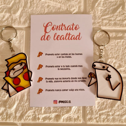 Pack de llaveros de Pizza 1